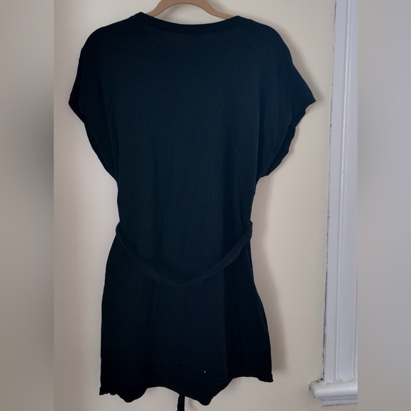 Black Mini Dress w/ Drawstring | Size L - Picture 2 of 8